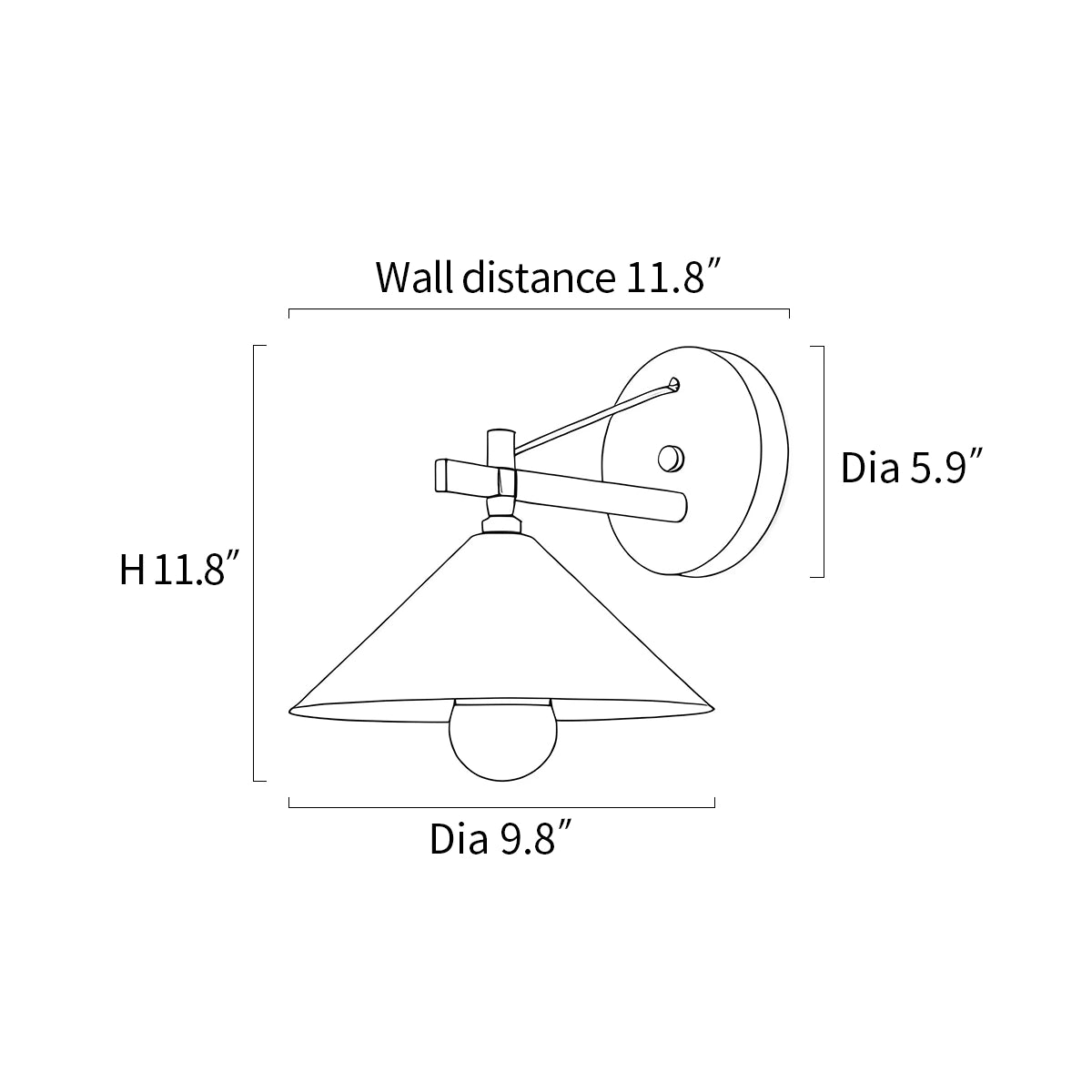 Antizer Vintage Outdoor Waterproof Patio Wall Lamp