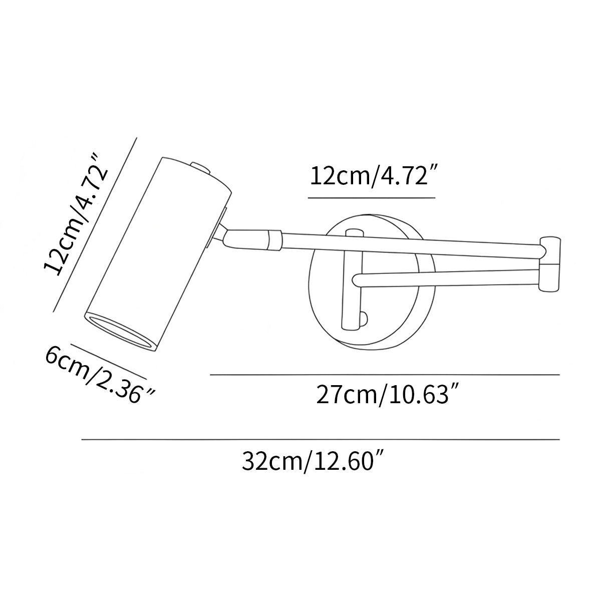 Antizer Swing Arm Wall Sconce for Bedroom