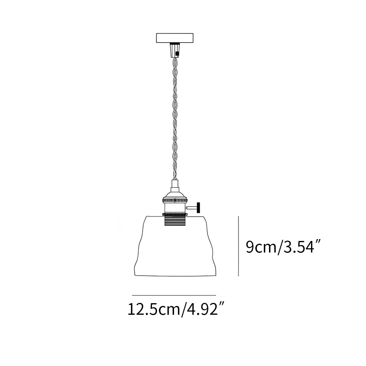 Antizer Nordic Cup Glass Pendant Lamp for Bedside