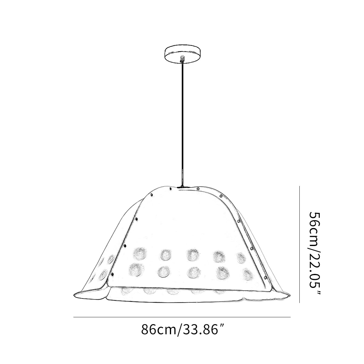 Antizer Clock Shaped Hot Pressed Acoustic Pendant Light