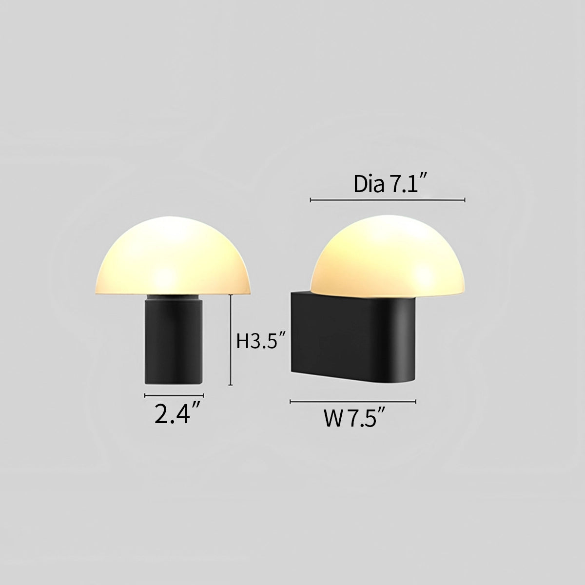 Antizer Outdoor Waterproof Mushroom Decorative Wall Lamp