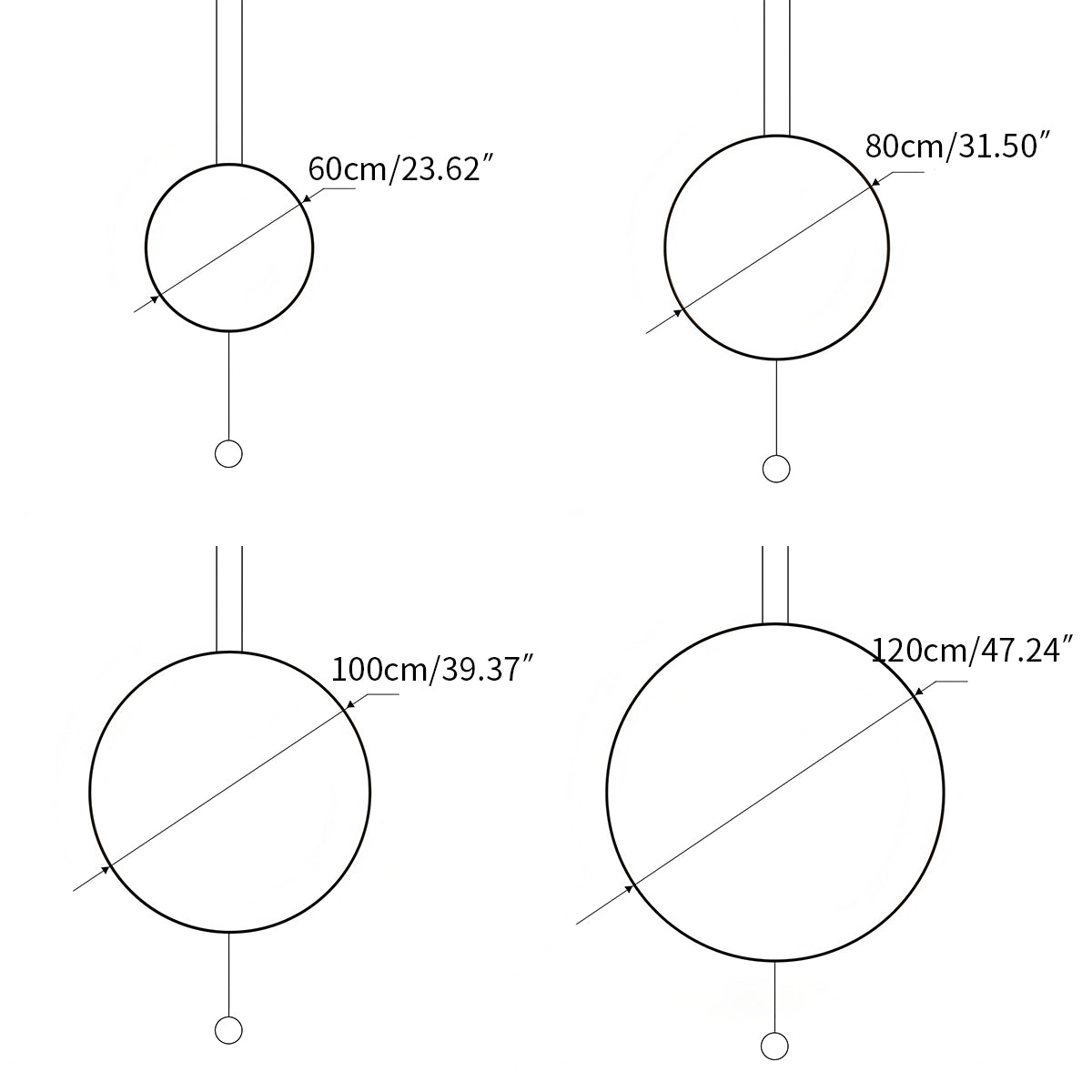 Antizer Modern Minimalist Circular Halo Pendant Light