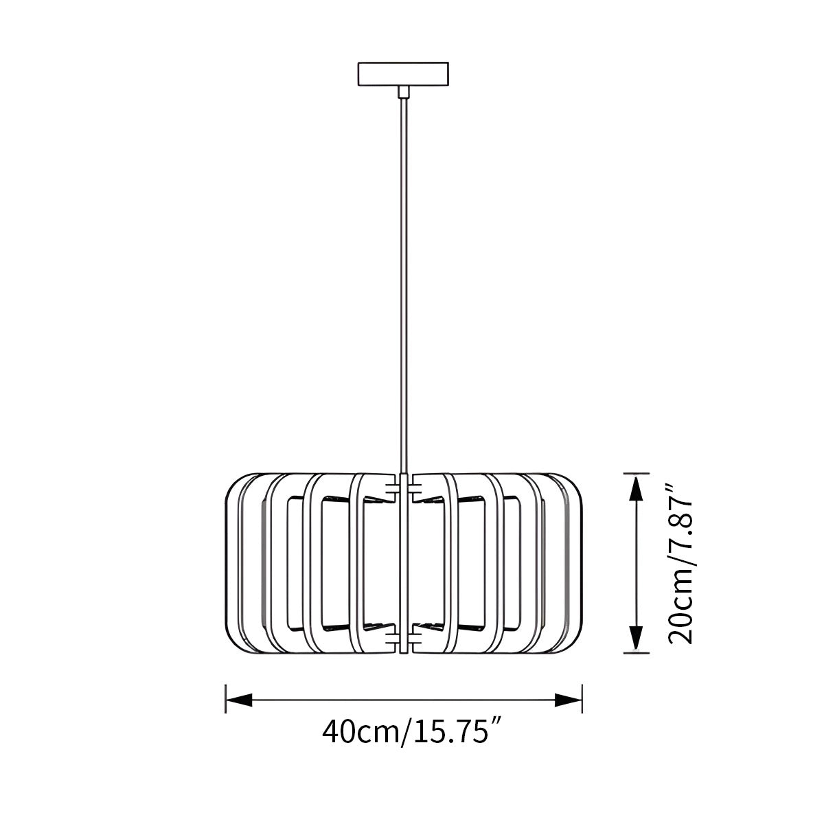 Antizer Column Shaped Birdcage Acoustic Pendant Light