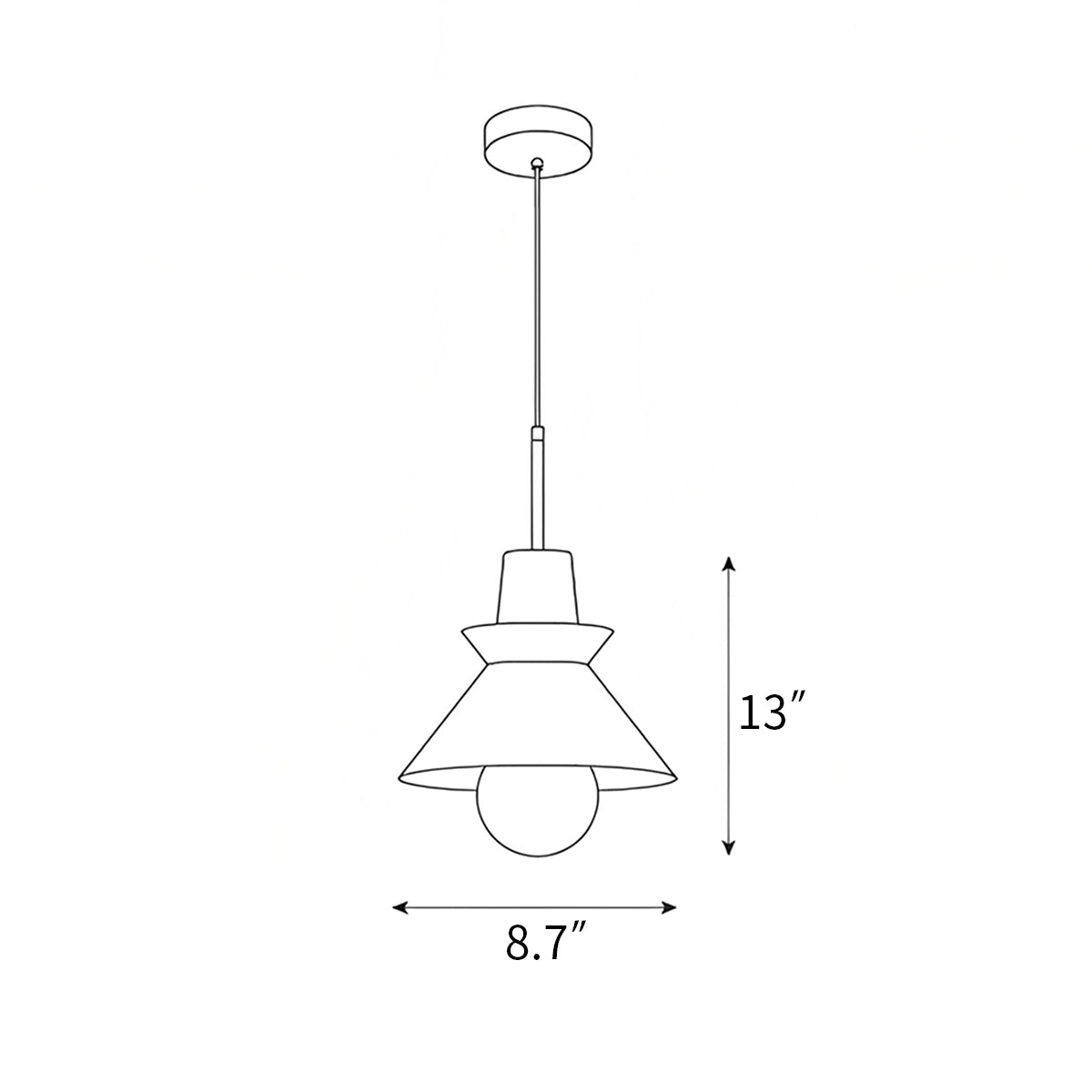 Antizer Scandinavian Pendant Lamp for Bedroom