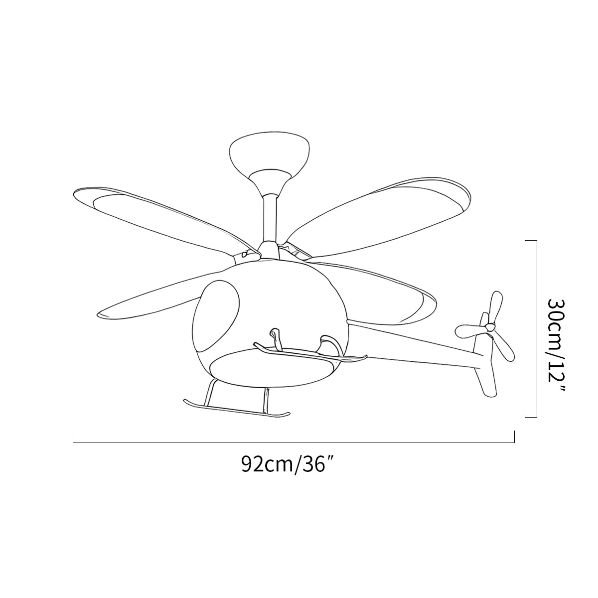 Antizer Airplane Ceiling Fan Lamp for Children’s Room