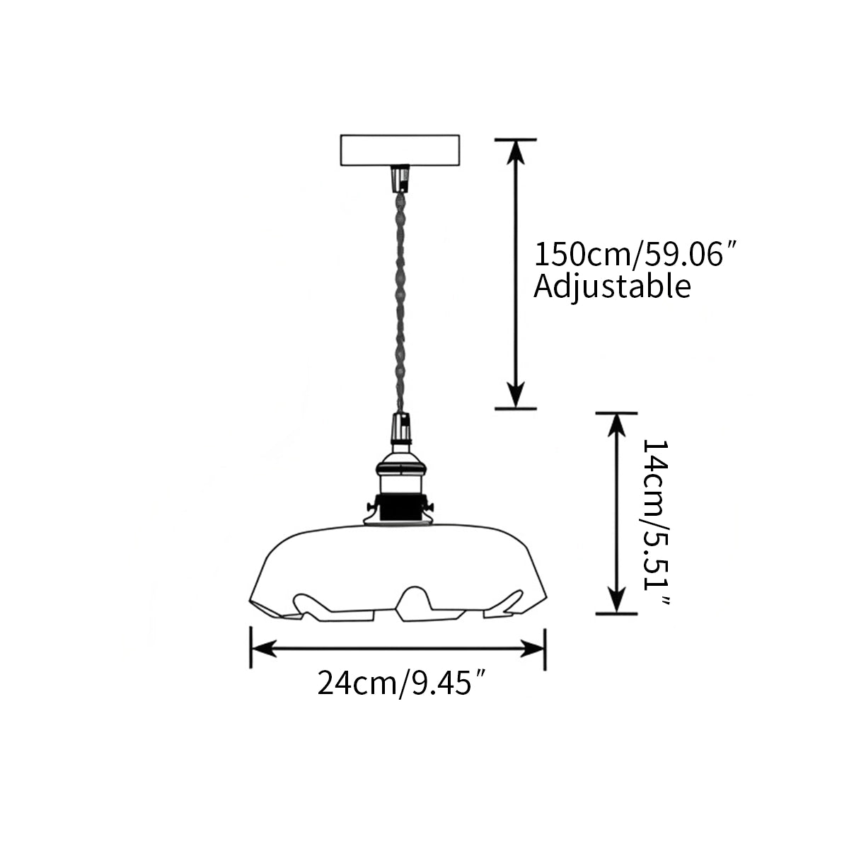 Antizer Retro Coloured Glass Pendant Light for Kitchen