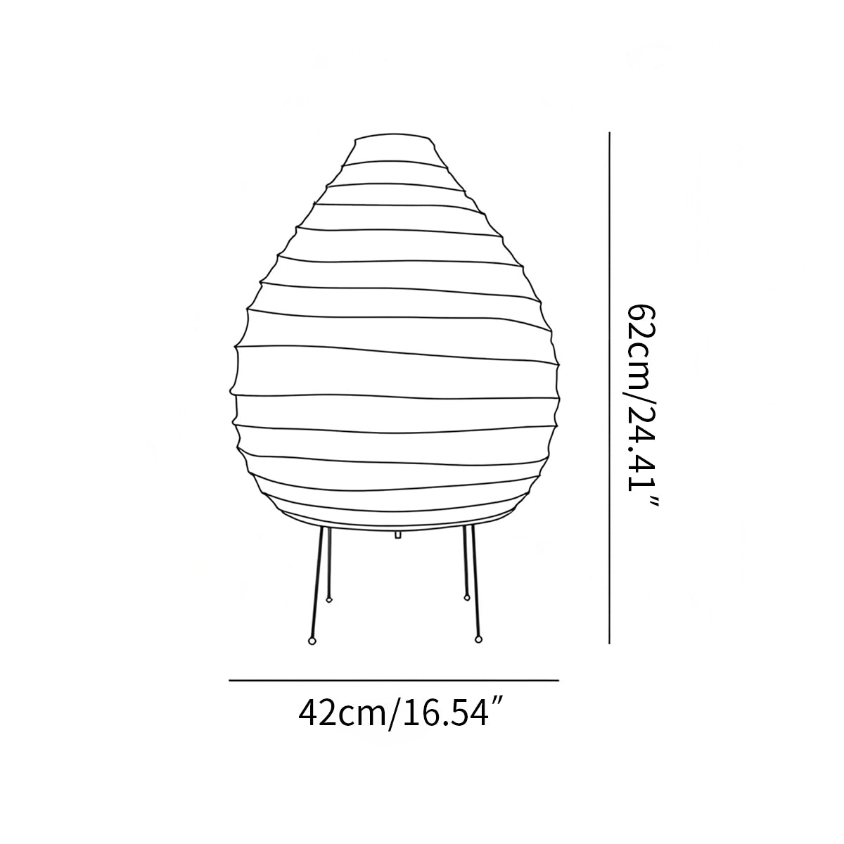 Antizer Akari 22N Rice Paper Table Lamp for Bedroom