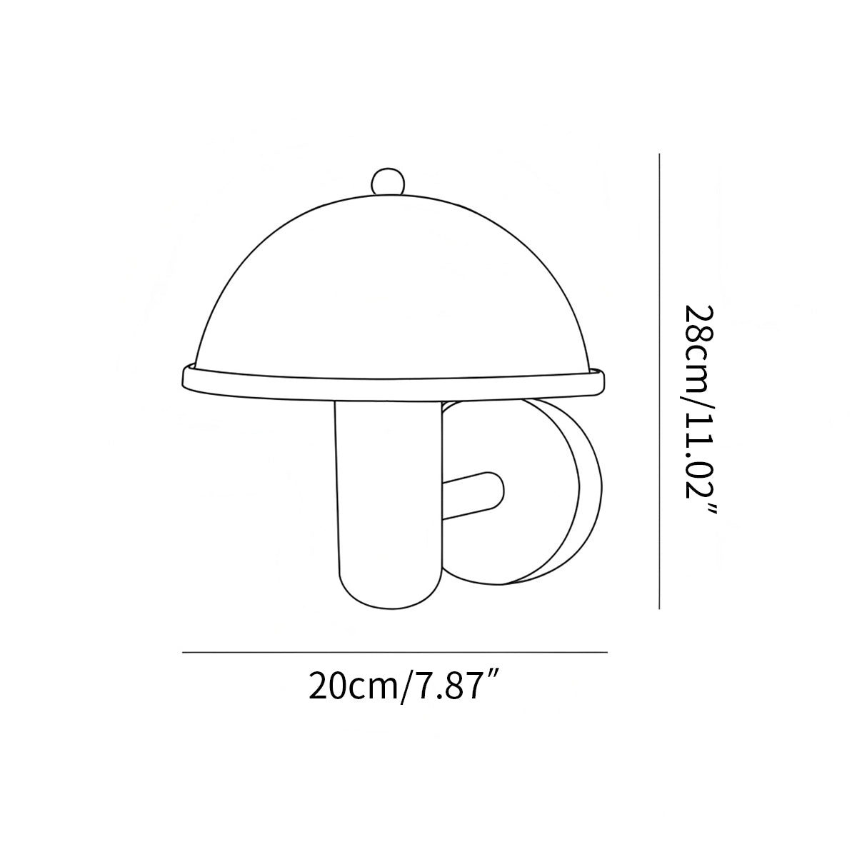 Antizer Mushroom Wood Wall Lamp for Bedroom