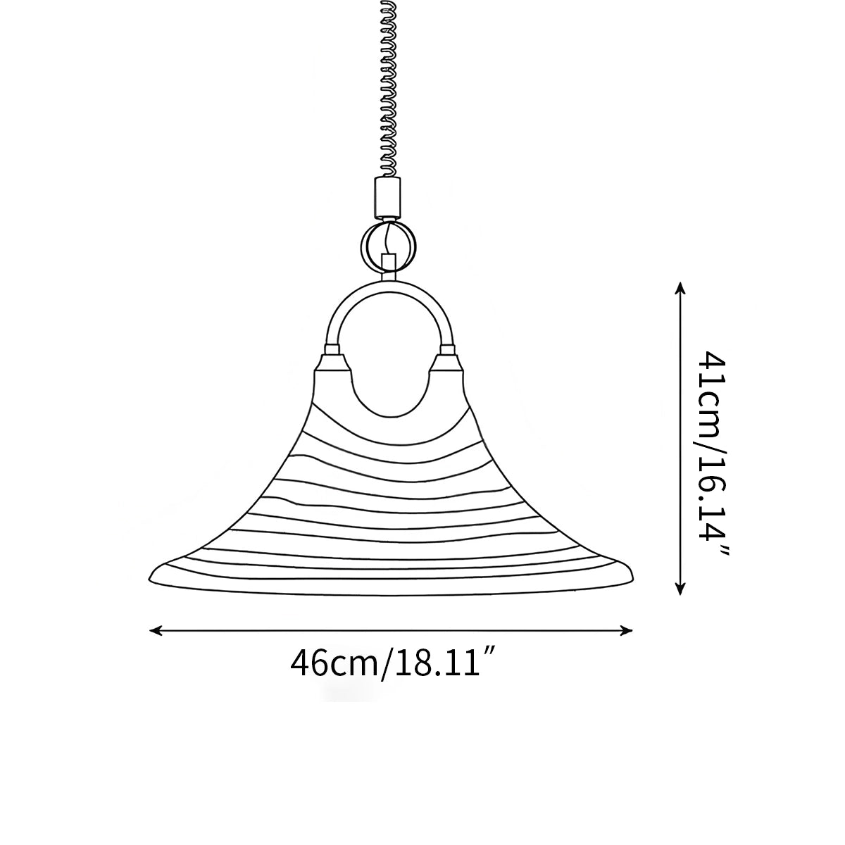 Antizer Carlo Trumpet Pendant Lamp for Dining Doom