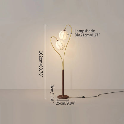 Antizer Double-Head Flower-Shaped Floor Lamp