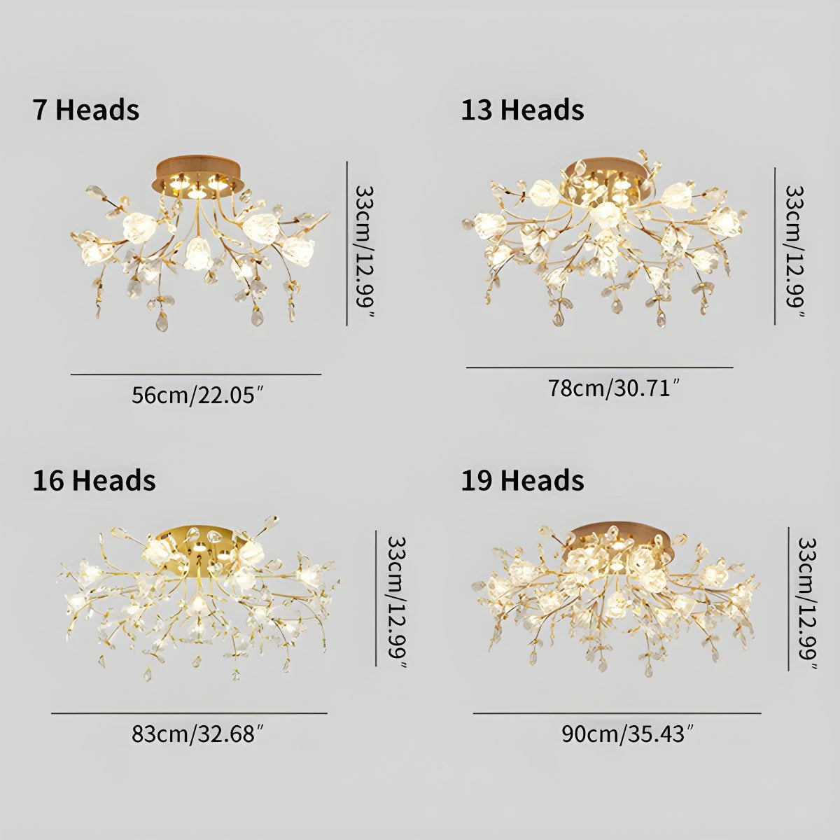 Antizer Lily Art Deco Flower Ceiling Light for Bedroom