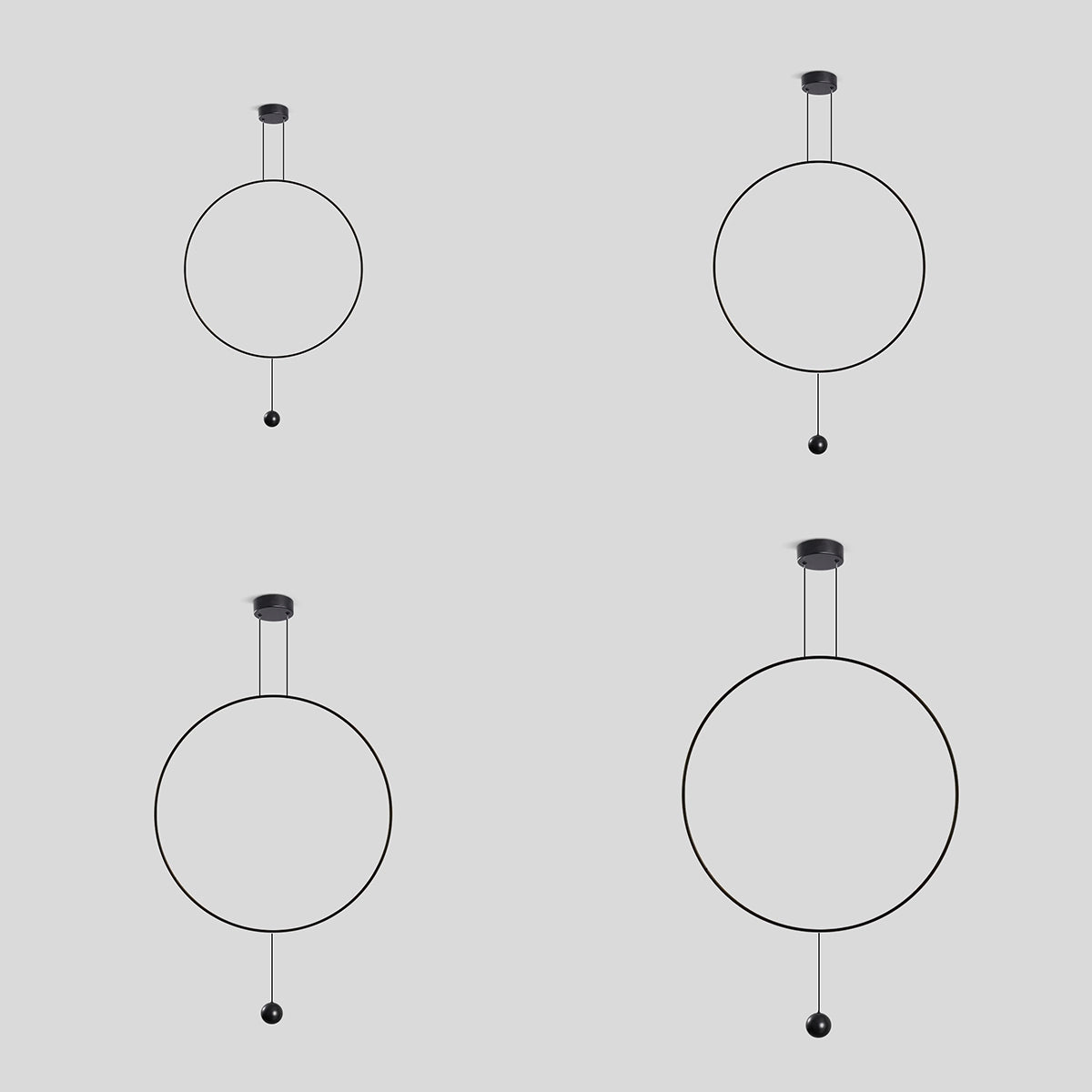 Antizer Modern Minimalist Circular Halo Pendant Light