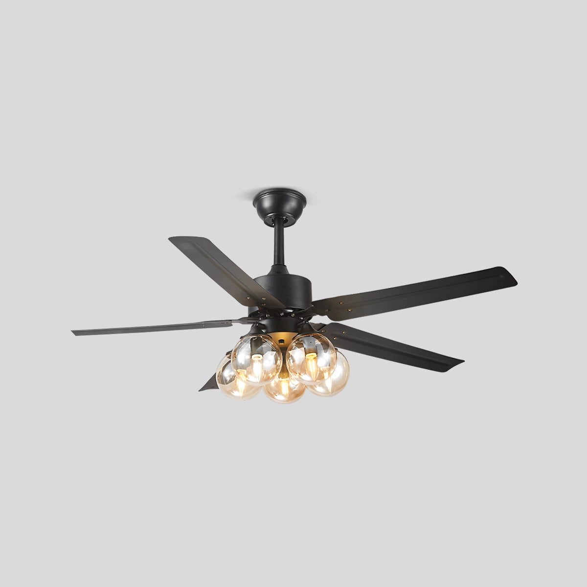 Antizer American Retro Glass Globe Ceiling Fan Light