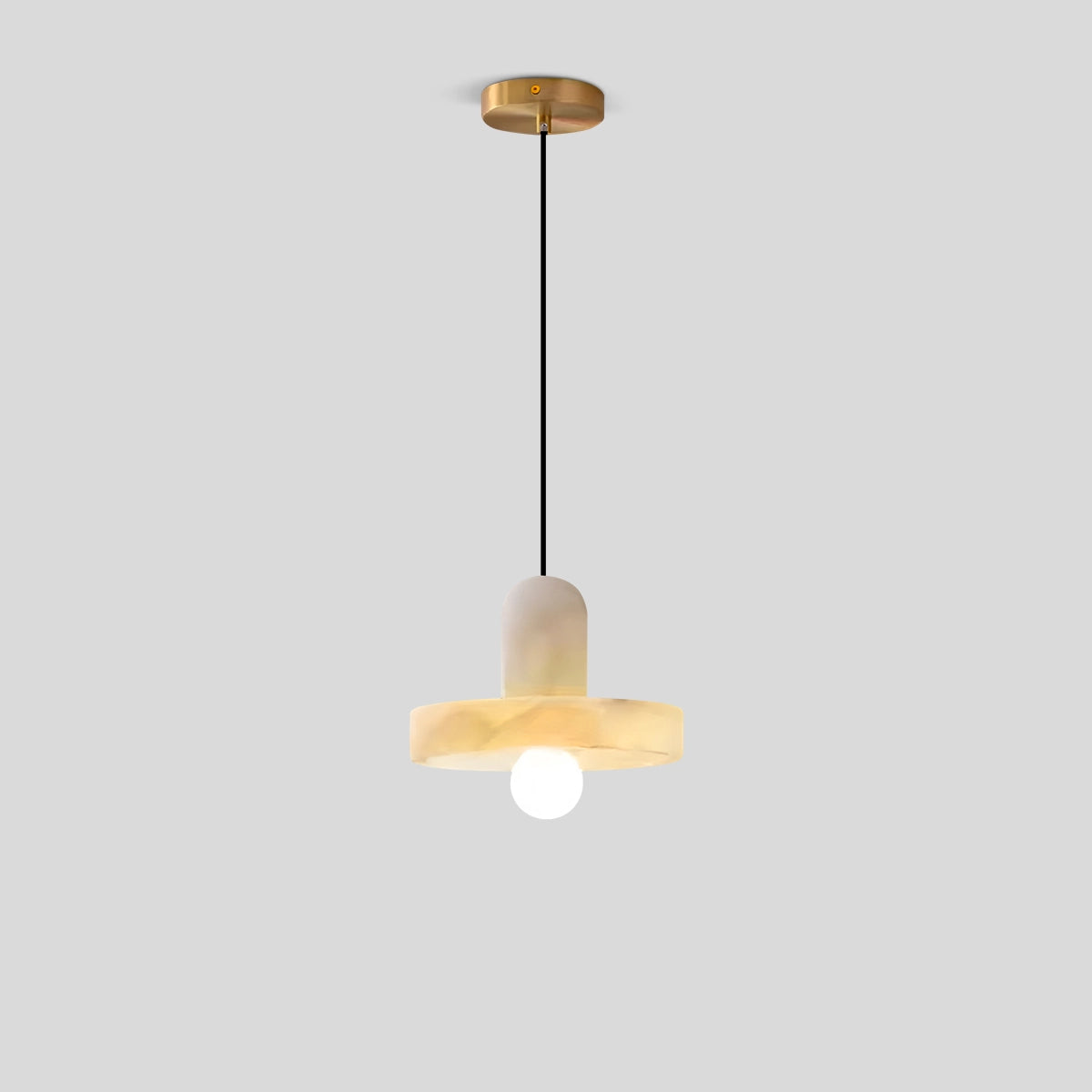 Antizer Natural Spanish Alabaster Pendant Light for Bedroom