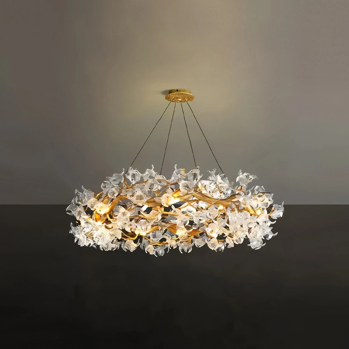 Antizer Petala Crystal Round Chandelier for Living Room
