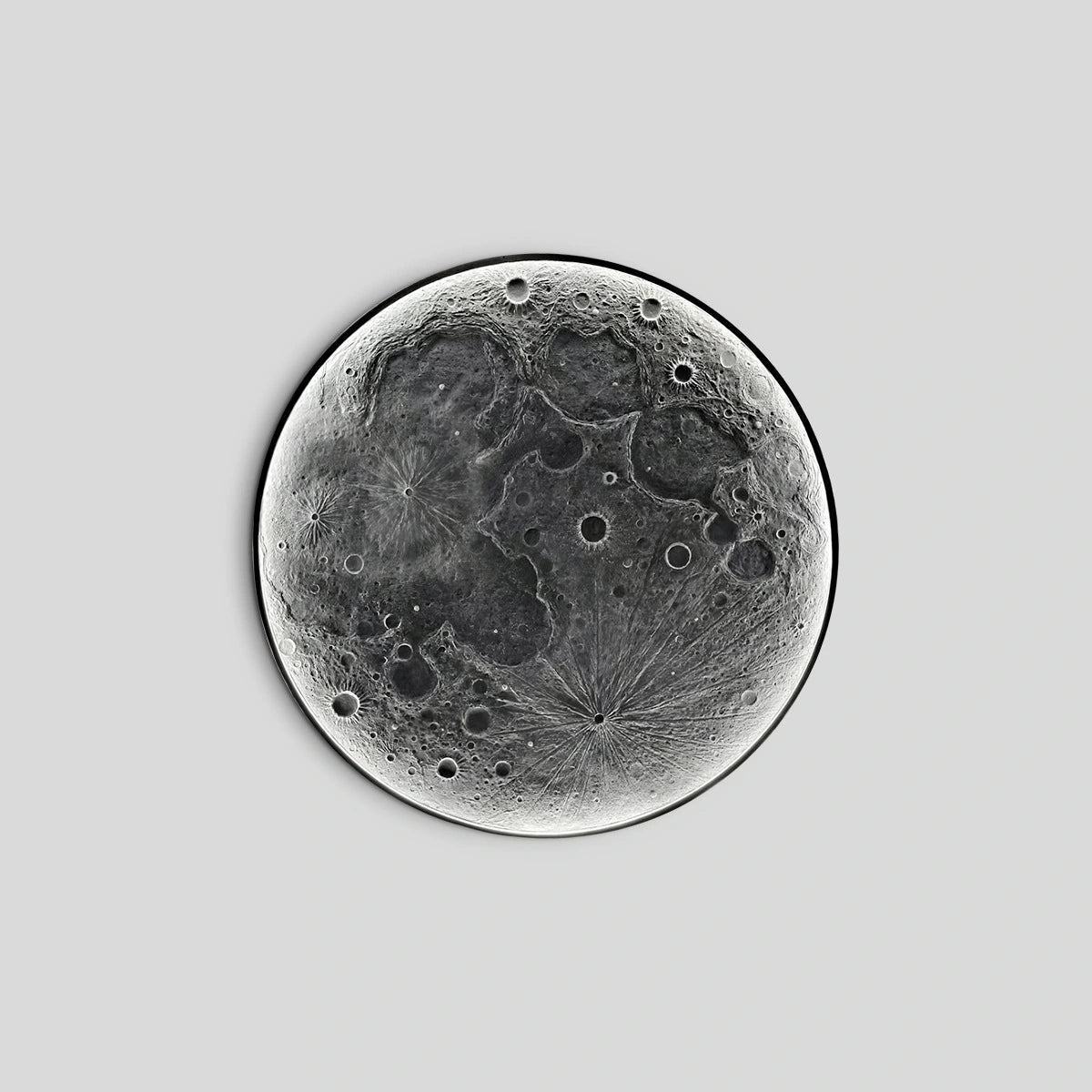 Antizer 3D Relief Moon Decorative Wall Lamp