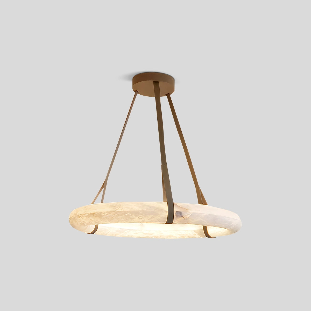 Antizer Simple Ring Spanish Alabaster Pendant Light for Living Room
