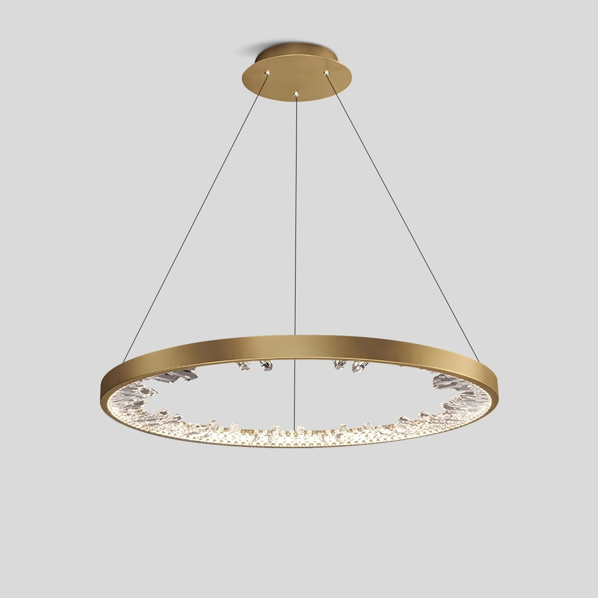 Antizer Luxury Circle Crystal Chandelier for Living Room