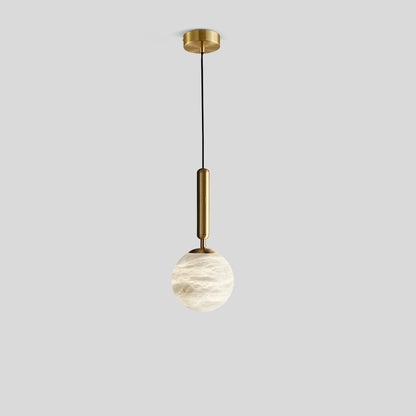 Antizer Modern Globe Marble Pendant Light for Bedroom