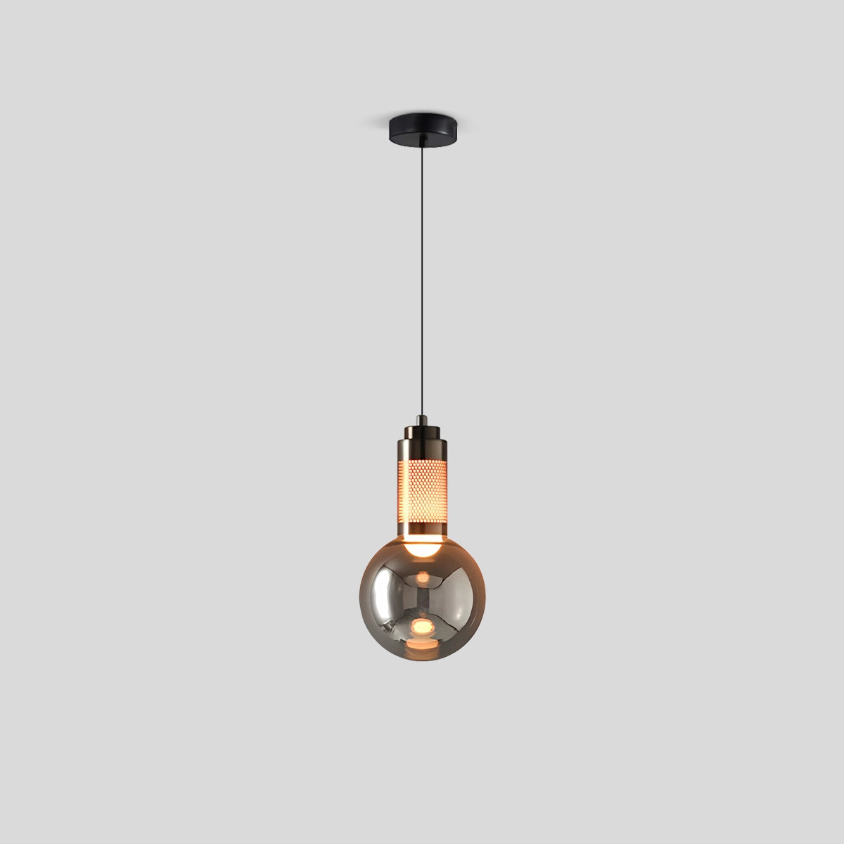 Antizer Industrial Glass Pendant Light for Bedroom