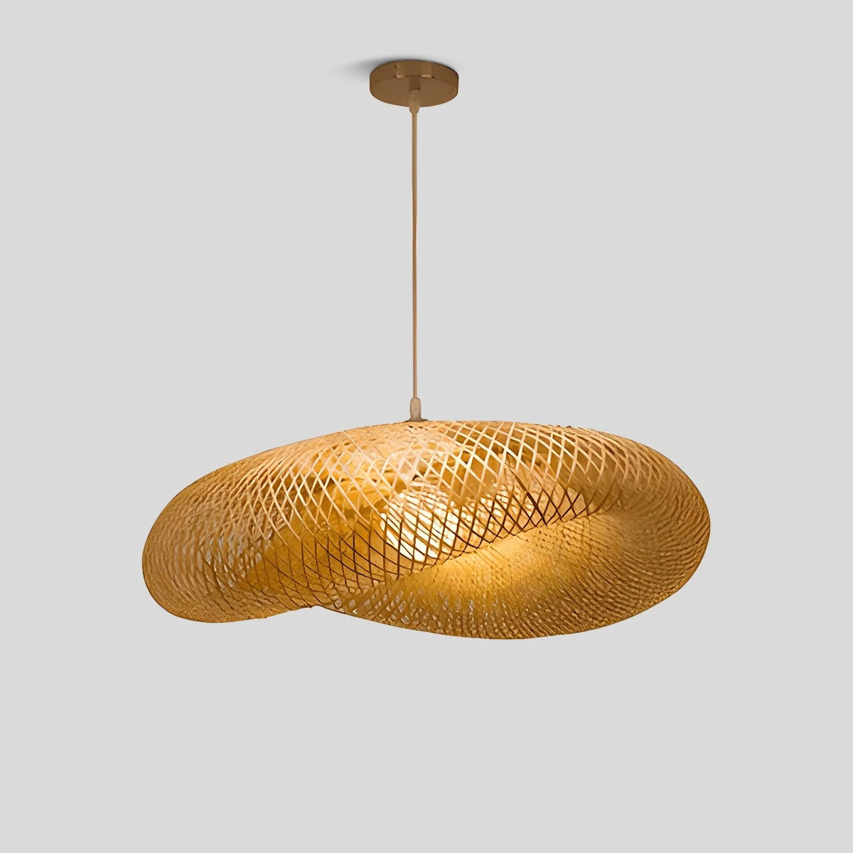 Antizer Bamboo Weaving Pendant Light for Dining Room