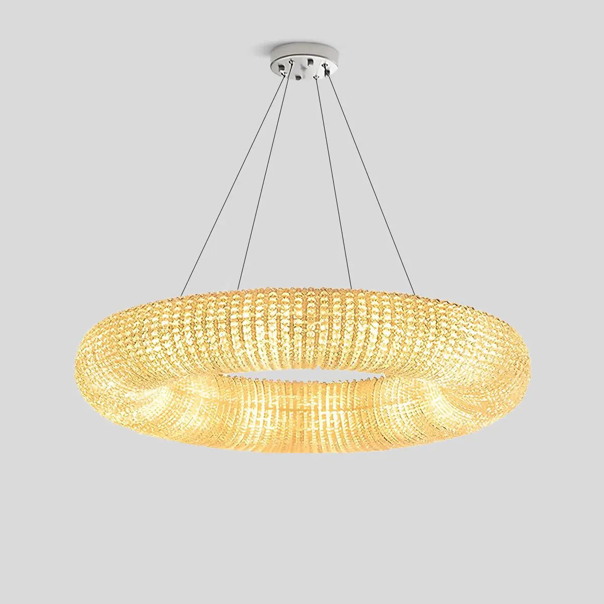 Antizer Riddle Round Crystal Led Ring Chandelier