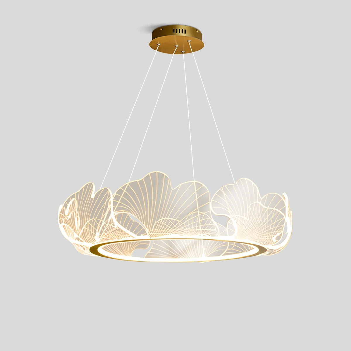 Antizer Ginkgo Leaf Chandelier for Living Room