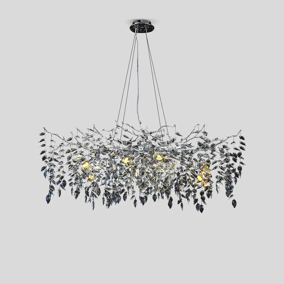 Antizer Leaf Crystal Chandelier for Living Room