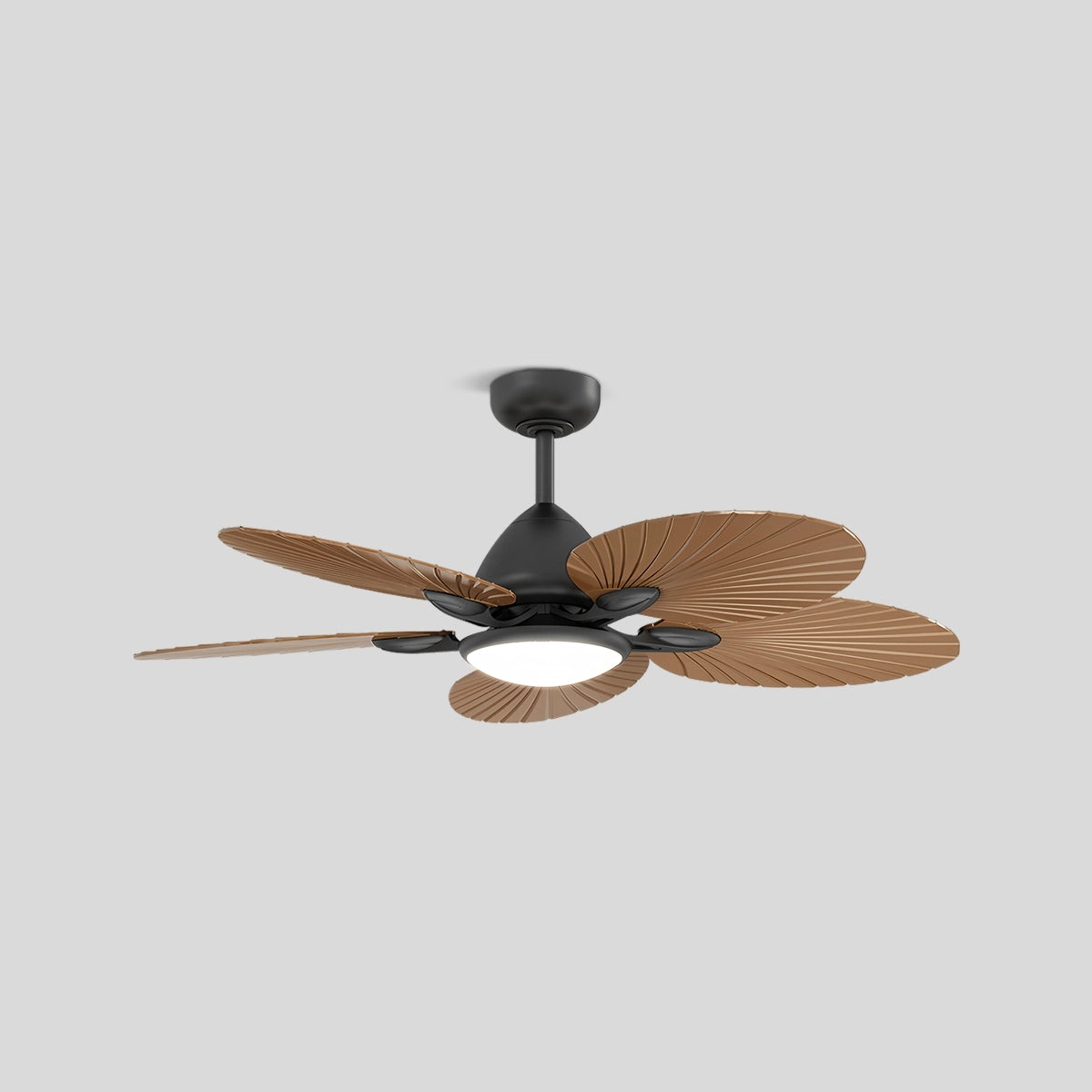 Antizer 5-Blade Palm Leaf Ceiling Fan with Light