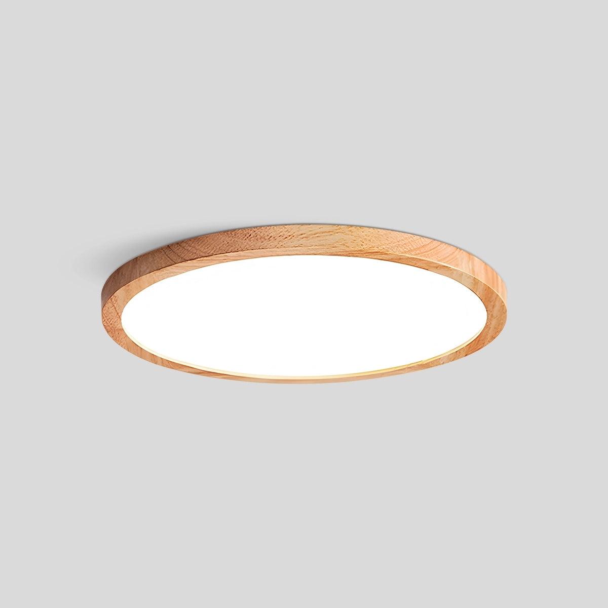Antizer Modern Wood Round Ceiling Light for Bedroom