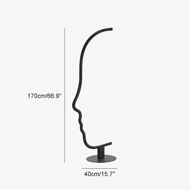 Facial Profile Sculptural Floor Lamp