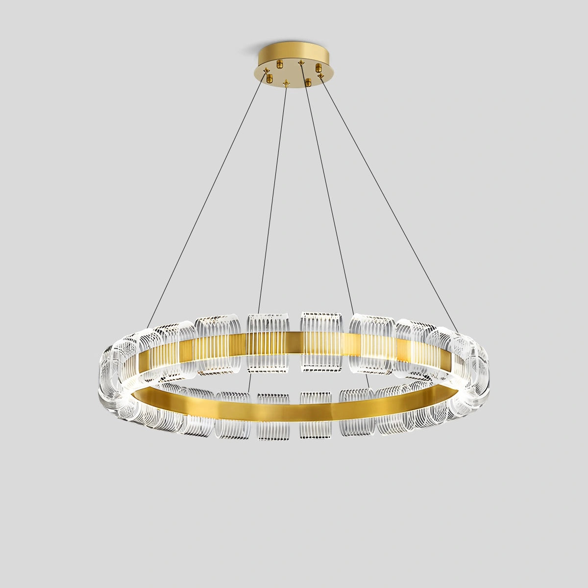 Antizer Gold Circular Led Chandelier for Living Room