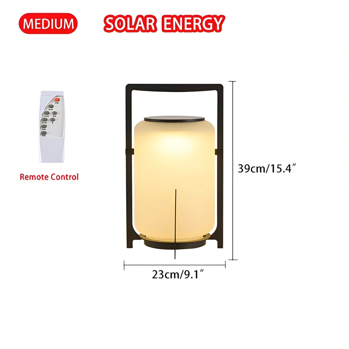 Solar Glass Lantern Outdoor Light