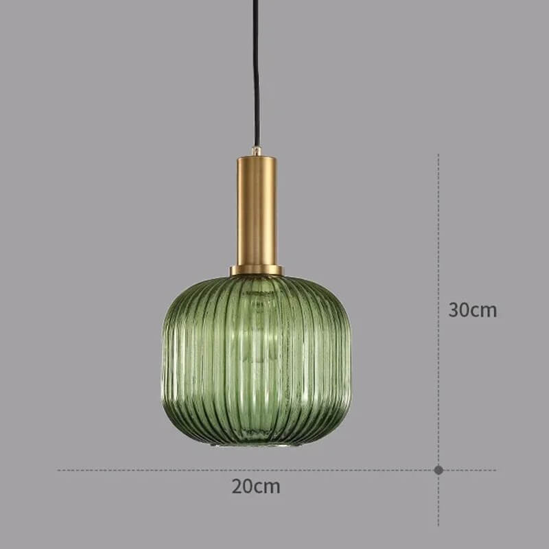 Nordic Vintage Glass Striped Chandelier