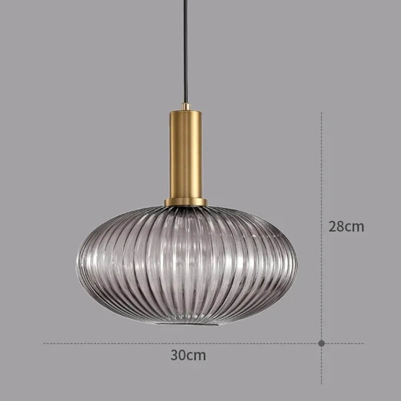 Nordic Vintage Glass Striped Chandelier