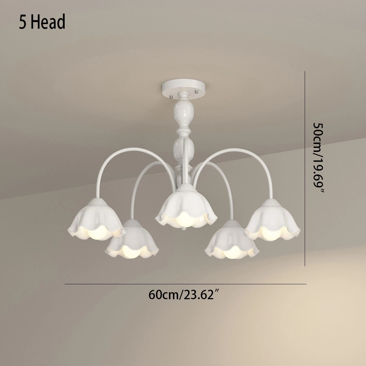 French Pastoral Style Flower Chandelier