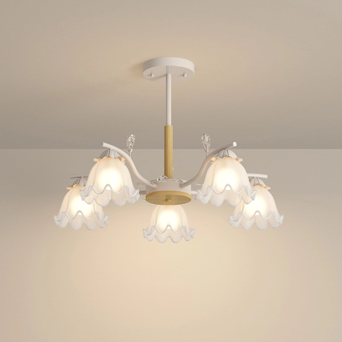 Antizer Creative Lily of the Valley Flower Chandelier