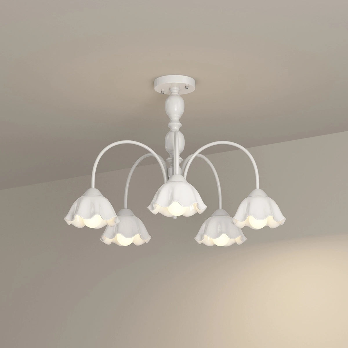 French Pastoral Style Flower Chandelier