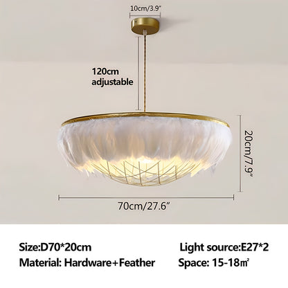 Antizer Feather Bird’s Nest Lamp for Bedroom Living Room