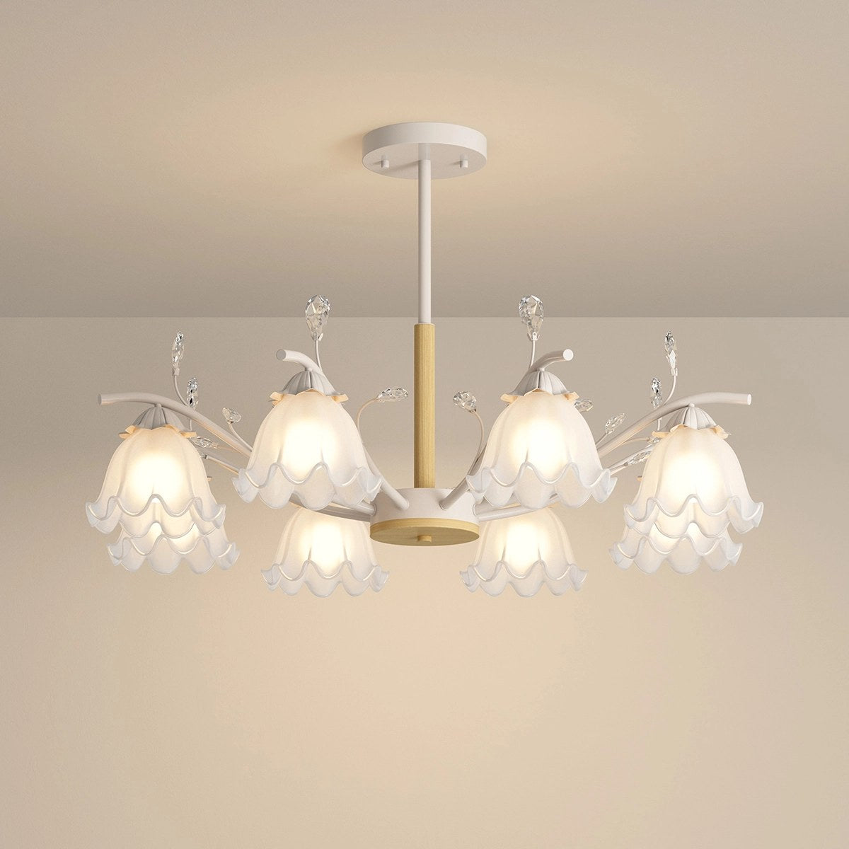 Antizer Creative Lily of the Valley Flower Chandelier