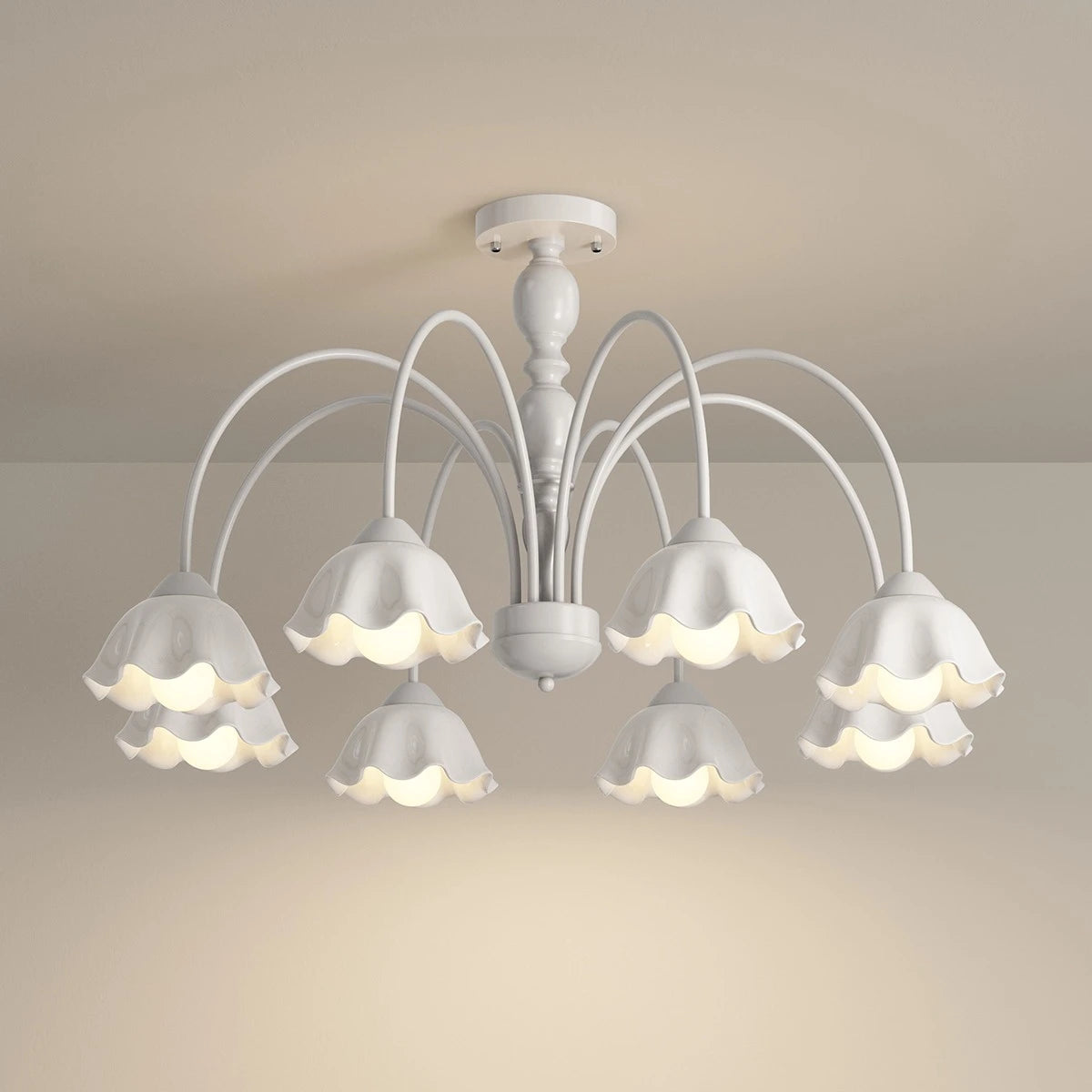 French Pastoral Style Flower Chandelier